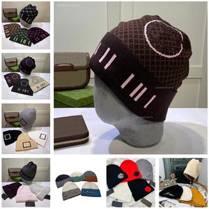 Cashmere Hats Designer Beanie Luxury Women Wool Knitted Skull Caps Ladies Bonnet for Scarf Warm Beanies Fitted Caps Autumn Winter Fashionable Unisex Skiing Hat