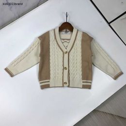 Cardigan d'argent en cachemire pour enfants Back Bear Knit Pattern pull pour bébé Taille 90-150 CM fille de créateur et bébé veste tricotée à col en V Oct10