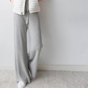 Pantalon en cachemire pour femme, pantalon décontracté en laine sauvage, ample, tricoté, chaud, automne et hiver, CX220316