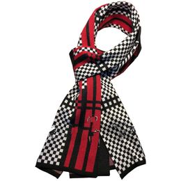 Bufanda de cachemira bufanda de diseñador mujer H twilly bufanda diseñador Mantón largo moda de lujo doble cara suave mantener caliente largo versátil chal de lujo Enrejado de tablero de ajedrez H