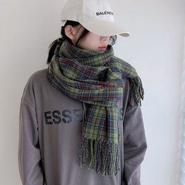 Cashmere Scarf Men Winter Strip Plaid Scarf Luxury Classical Warm Business Winter Scarves for Men Winter Accessories