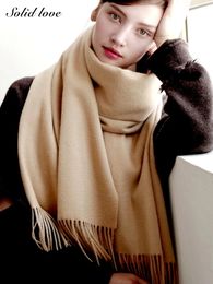 Écharpe en cachemire femmes hiver écharpe Pashmina foulards femmes adultes marque de luxe femmes garder au chaud marque concepteur femmes 240123
