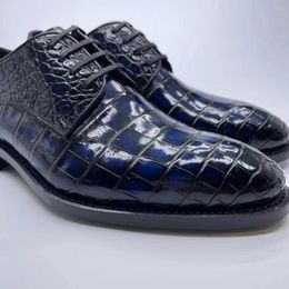 Argent d'arrivée des hommes chaussures kexima dresass foasrmal crocodasile leathdfer brosse couleur sole fglace up 844