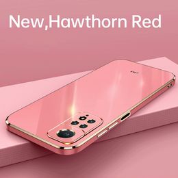 Behuizing voor Xiaomi Redmi Opmerking 11 Pro Solid Color Rechte Rand 6D Pating Telefoon hoesje zachte hoes