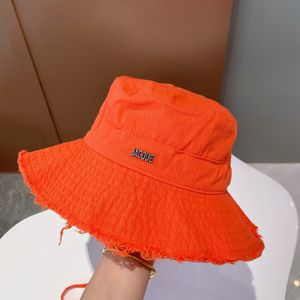Casquette Bob Wide Brim Hats Designer Bucket Hat For Women Frayed Cap