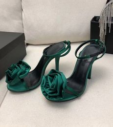 Cassandra été luxe sandales chaussures femmes tache fleur Rose vert Rose noir dame pompes robe de soirée mariage élégant gladiateur Sandalias