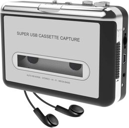 Cassettespeler, draagbare tapespeler vangt mp3 o muziek via USB of batterij, converteer walkman tape cassette naar mp3 met laptop en PC6423891