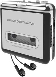 Lecteur de cassettes, lecteur de cassettes portable capture de la musique MP3 ou via USB ou batterie, convertit la cassette Walkman en MP3 avec ordinateur portable et PC7876044