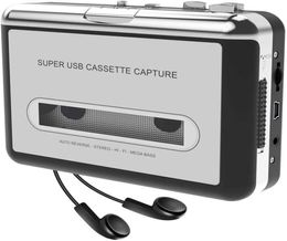 Lecteur de cassettes, lecteur de cassettes portable capture de la musique MP3 ou via USB ou batterie, convertit la cassette Walkman en MP3 avec ordinateur portable et PC5431454