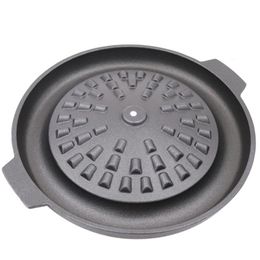 Ferramentas de churrasco de ferro fundido antiaderente placa de churrasco 32CM panela de churrasco de carne frita com água pote de dupla finalidade 027-2360W