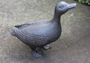 Fonte Canard En Métal Artisanat Décor À La Maison Table Bureau Étude Salon Décoration Cour Jardin Cour Patio Animal Statue Sculpture Vintage