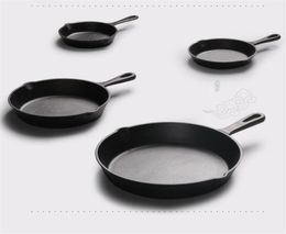 Gietijzeren Anti-aanbak 1426cm Koekenpan Koekenpan Platte Pan Gas Inductie Kookplaat Ijzeren Pot Eierpannenkoek Pot Keuken Eetkamer Gereedschap Kookgerei4055359