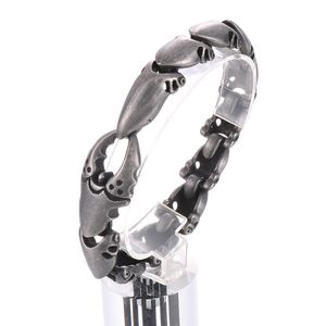 Casting Biker Chaîne Crabe Pinces Bracelet Bracelet pour Hommes Garçons En Acier Inoxydable Punk 3D Scorpion Griffe Bijoux 14mm 8.85 pouces 88g Poids