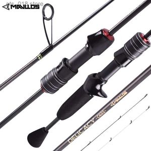 Casting Rods Mavllos DELICACY L.W 0.6-8g UL Fishing Rod Casting Spinning Rod Ultralight Carbon Fiber Hollow + Solid 2 Tips Bait Casting Rods T230718