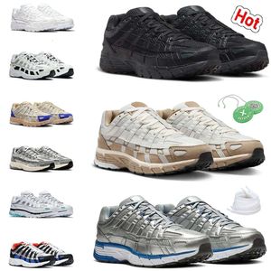 Casua ldesigner Chaussures de course P6000 P 6000 Designer For Men Women Sneakers Triple Black Blanc Khaki Wolf Gray Metallic Sier Race Blue Blue Womens Outdoor Sports Trainers