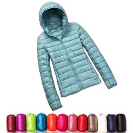 Décontracté 90% Ultra léger blanc canard doudoune femmes automne hiver chaud manteau dame grande taille vestes femme à capuche Parka 220801