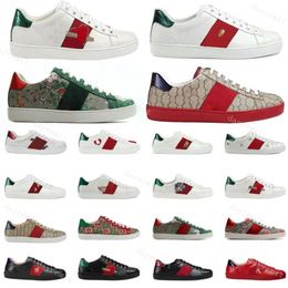 Ace décontractée Low Designer Sneaker Mens Chaussures Femmes Tiger Broidered Shoe noir blanc rouge Green Stripes Walking Sneakers Men 42059 S