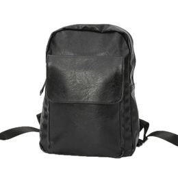 Sacs à dos décontractés pour hommes pochette d'ordinateur à la mode en cuir PU sacs à dos pour hommes grande capacité étudiant sac d'école voyage sac à dos mâle 230411