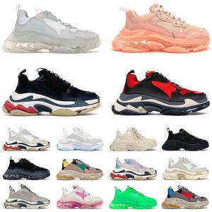 Casual laarzen ontwerper Triple S Balencigas heren damesschoenen Beige zwart heldere zool drievoudige witte neon groen geel blauw roze regenboog sport