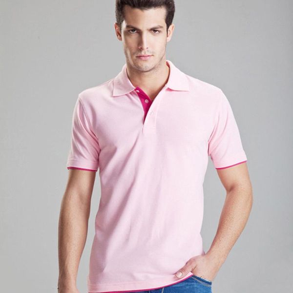 Casual Marque Vêtements Polo Homme Solide En Gros Polo Casual Hommes T-shirt Tops Coton Slim Fit Revers Tendance