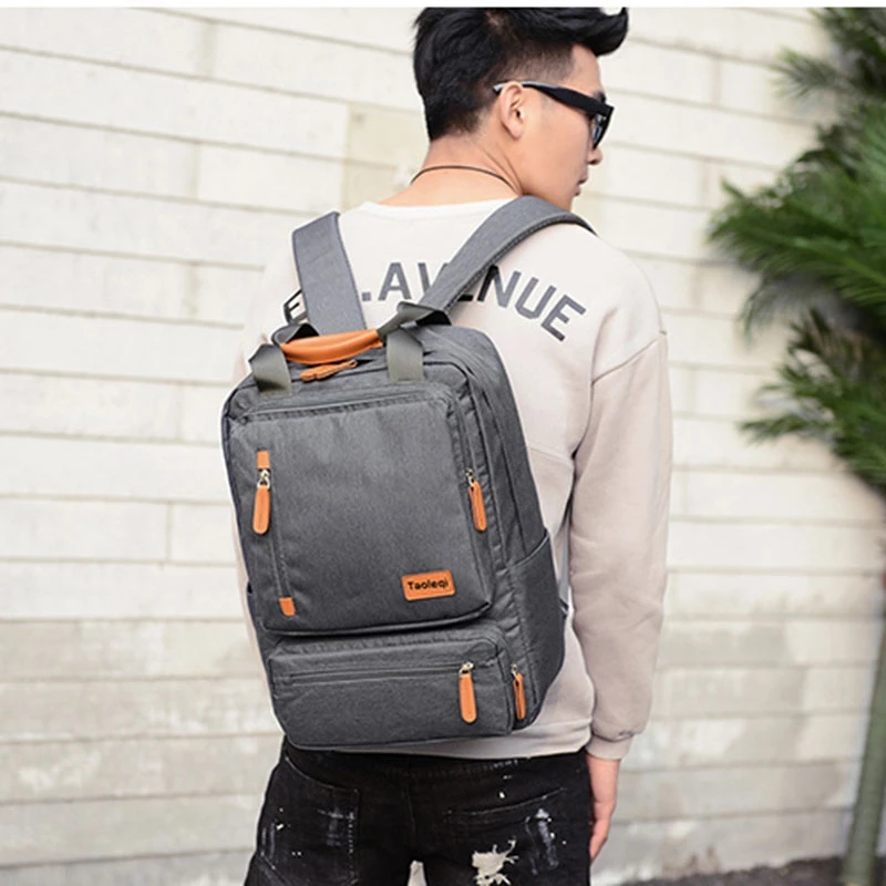 Casual Business Men Computer Backpack Light 15 inch Laptop Bag 2023 Waterproof Oxford cloth Lady Anti-theft Travel Backpack Gray