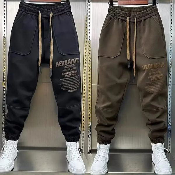 Pantalon de fret décontracté pour hommes pantalons de mode coréens pantalons de survêtement baggy gym de gym hip hop streetwear y2k homme pantalon automne pantalon 240326