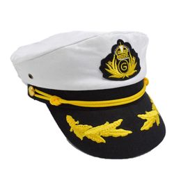 Capa naval de algodón informal para hombres Mujeres Capitán 039 Capas de uniformes Capas Sailor Army Cap para unisex GH2369570618