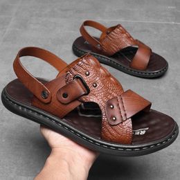 Sandales pour hommes décontractés Tendance estivale confortable Sole douce chaussures de plage fraîche de plage respirante