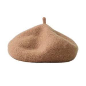 Casual design Fashion Wol Baby Hoed voor meisjes Candy Kleur Elastische baby Beret Kids Caps 2-6 jaar