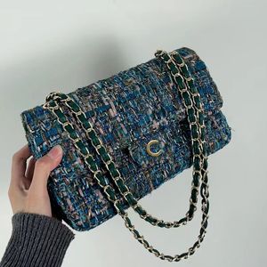 Bolso de hombro de canal de diseñador para mujer, bolso con solapa de lujo, bolso cruzado, billetera, tela importada de calidad 7A, bolso de moda para mujer, bolso para teléfono, bolso de hombro con cadena