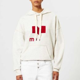 Casual Designer Hoodies ISABELS MARANTS Massaal Letter Sweatshirt met capuchon Dames Losse badstof trui met lange mouwen