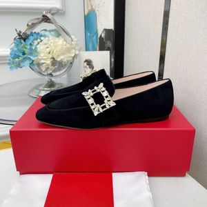 Casual Designer Sexy Lady Mode Femmes Chaussures En Cuir Noir Bout Rond Cristal Strass Maryjanes Appartements Mocassins Pompes Zapatos Mujer