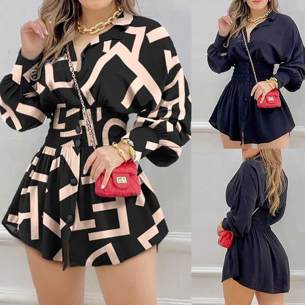 Robes décontractées 2022 Robe d'été pour femmes Aestethic Style coréen Sexy Casual Robe de soirée élégante Femmes à manches longues taille haute plage Mini robe G230311