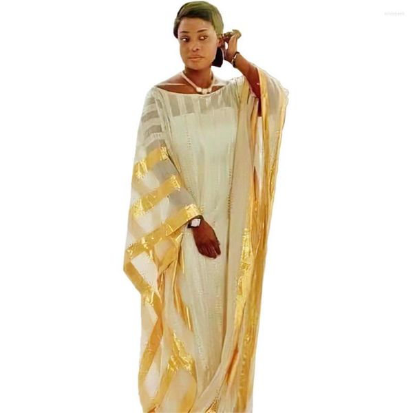 Robes décontractées 2023 Robe africaine grande taille femmes Moyen-Orient Imitation soie Robe 8730 #