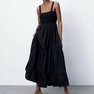 Casual jurken 2023 Fashion jurk zomer dames popin midi suspen