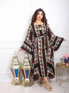 Vestidos casuales 2023 Primavera Verano largo suelto mujeres Medio Oriente estampado Kraft Tan bata vestido de noche vestido Abaya
