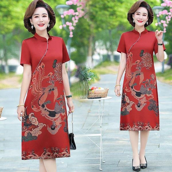 Robes décontractées 2023 été moderne Cheongsam femmes Ao Dai soie Qipao robe chinoise Qi Pao fête Vintage élégant