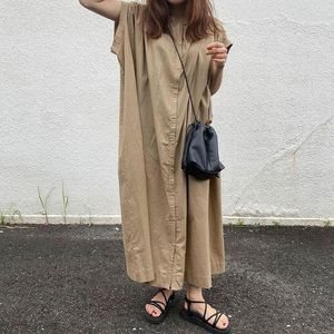 Casual Jurken 2023 Zomer Shirt Jurk Avond Vrouwelijke Vintage Party Oversized Korte Mouw Strand Vrouwen Gewaad Vestido Prom