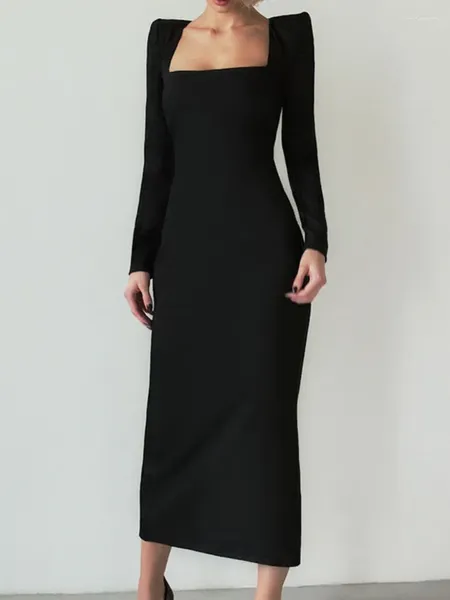 Robes décontractées 2024 Élégant robe de corps noir