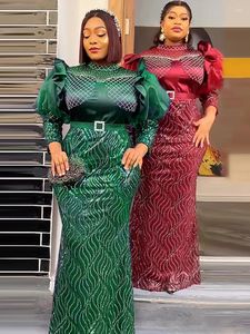 Robes décontractées 2024 Printemps Été Pour Femmes Fête De Mariage Bal De Luxe Robe De Paillettes Dubaï Africain Élégant Robe De Soirée Dames Vêtements