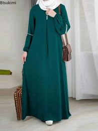 Robes décontractées 2024 Femme de robe Islamic Kaftan Robe Robe Sequin Sépare