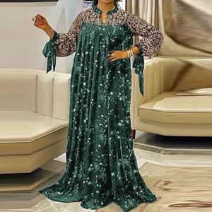 Casual jurken Afrikaanse dashiki print voor vrouwen groot formaat chiffon boubou traditionele feestoutfits gewaad marocaïne nigeriaanse kleding