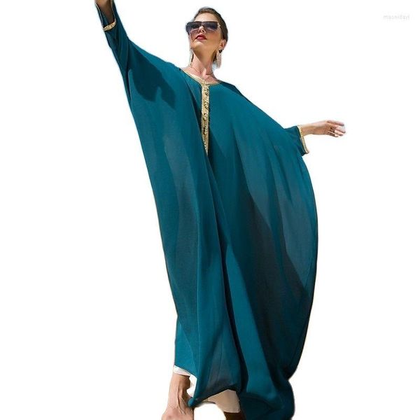 Robes décontractées Africain pour femmes 2023 Dashiki Printemps Maxi Robe Dames Afrique Traditionnelle Vêtements Fée Musulman Abaya Vetement Femme