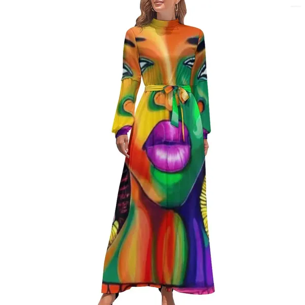 Robes décontractées femme africaine robe abstraite