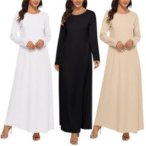 Robes décontractées All-Match Long Dress Robe Sleeve Loose Inner For Women