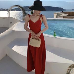 Casual jurken aankomst mode mode zomer lang feest cheerrijke outfits vrouwen ol elegante sexy riem backless bandage chiffon vakantiekleding gewaad