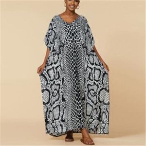 Robes décontractées plage afrique imprimé caftans pour femmes grande taille Robe maillot de bain couvrir maillots de bain vacances vêtements de plage goutte