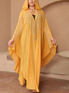 Robes décontractées Robe de perles Robe Maxi élégante pour femmes formelle Vintage col en V manches chauve-souris avec écharpe fête célébrer événement robes d'église