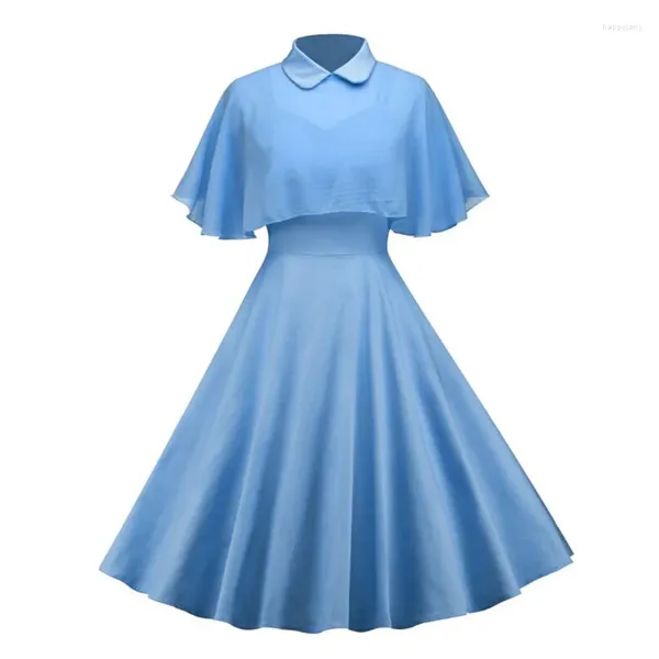 Vestidos casuales azul gótico punk de dos piezas de malla de malla para mujeres 2024 elegante vintage fiesta de verano vestido de capa retro goth vestidos