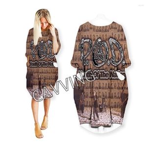 Vestidos casuales CAVVING Impresión 3D P.O.D Banda Moda Camisa divertida Traje Harajuku Top Mujeres Anime Vestido Logo Falda de mujer Vestido de manga larga